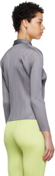 Pleats Please Issey Miyake Gray Basics Shirt