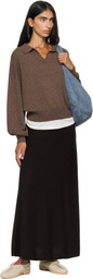 LISA YANG Brown Torie Midi Skirt