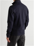 Orlebar Brown - Muir Cotton-Blend Piqué Half-Zip Sweatshirt - Blue