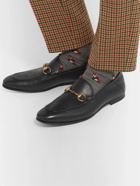 GUCCI - Brixton Horsebit Collapsible-Heel Leather Loafers - Black