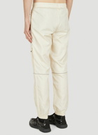 Material Mix Track Pants in Cream