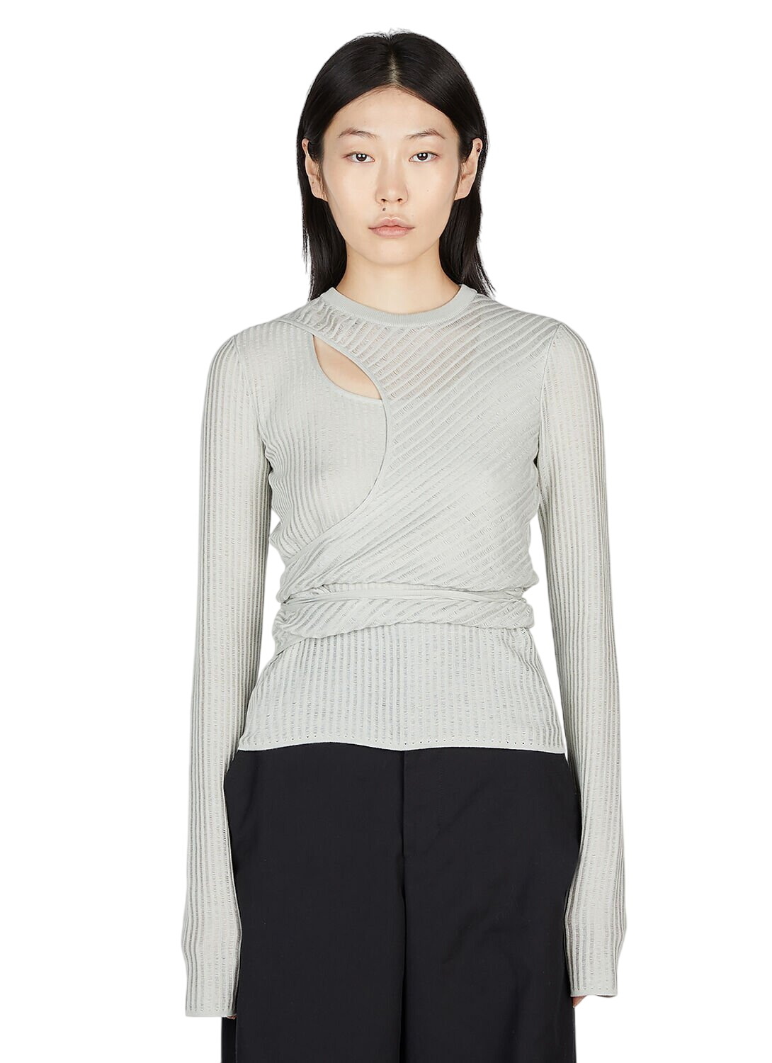 Ann Demeulemeester Black Wool Knitted Turtleneck Ann Demeulemeester