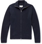 Maison Margiela - Ribbed Wool Zip-Up Cardigan - Blue