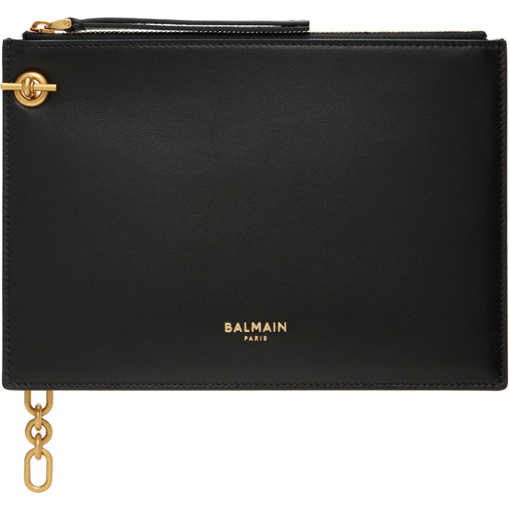 Photo: BALMAIN Black Pulse Zipped Pouch