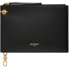 BALMAIN Black Pulse Zipped Pouch