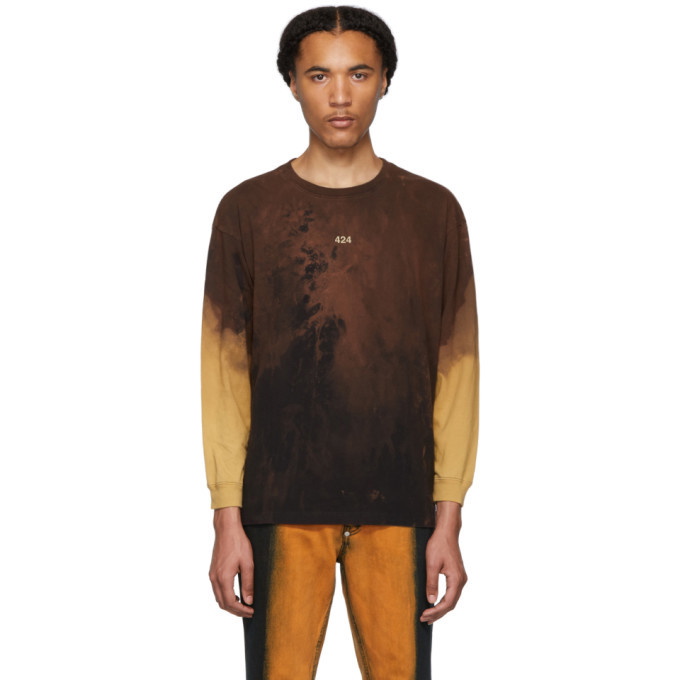 Photo: 424 Black Reworked Bleached Long Sleeve T-Shirt