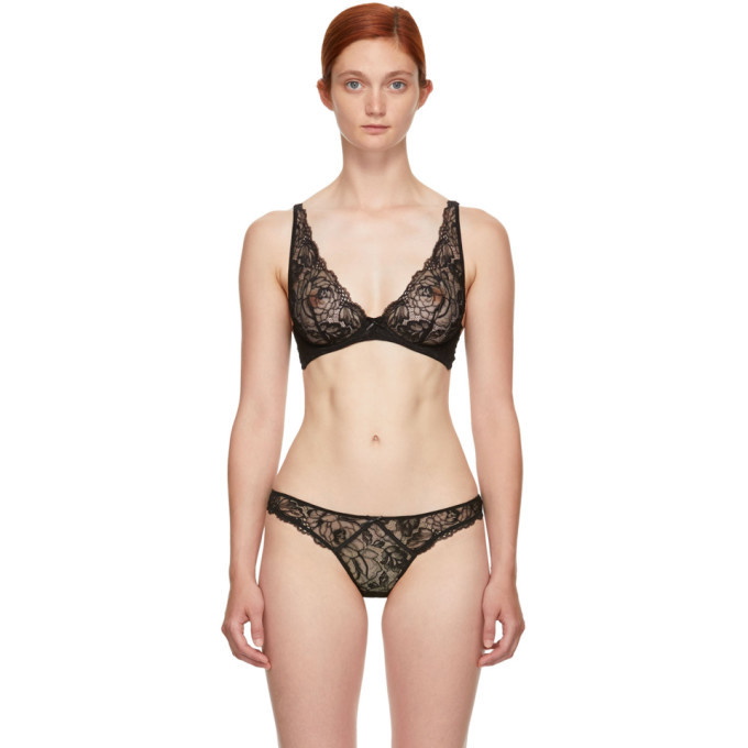 Photo: Fleur du Mal Black Underwire Lace Bra