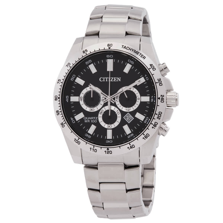 Photo: Citizen Chronograph Quartz Black Dial Mens Watch AN8230-59E