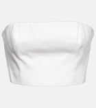 Staud - Bridal Nyla cotton-blend bandeau top