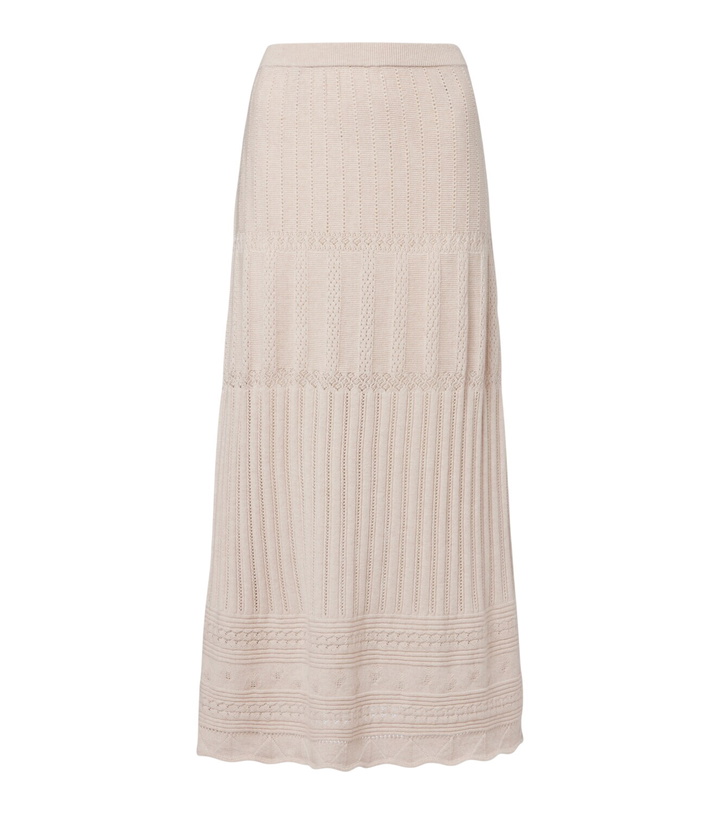 Photo: Eres Rythmee pointelle wool and cashmere midi skirt
