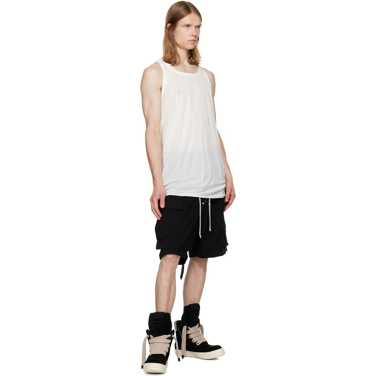 Rick Owens DRKSHDW Black Tower Creatch Cargo Pods Shorts