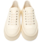 Jil Sander Off-White Leather Platform Sneakers