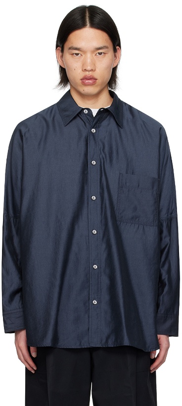 Photo: Wooyoungmi Navy Patch Pocket Shirt