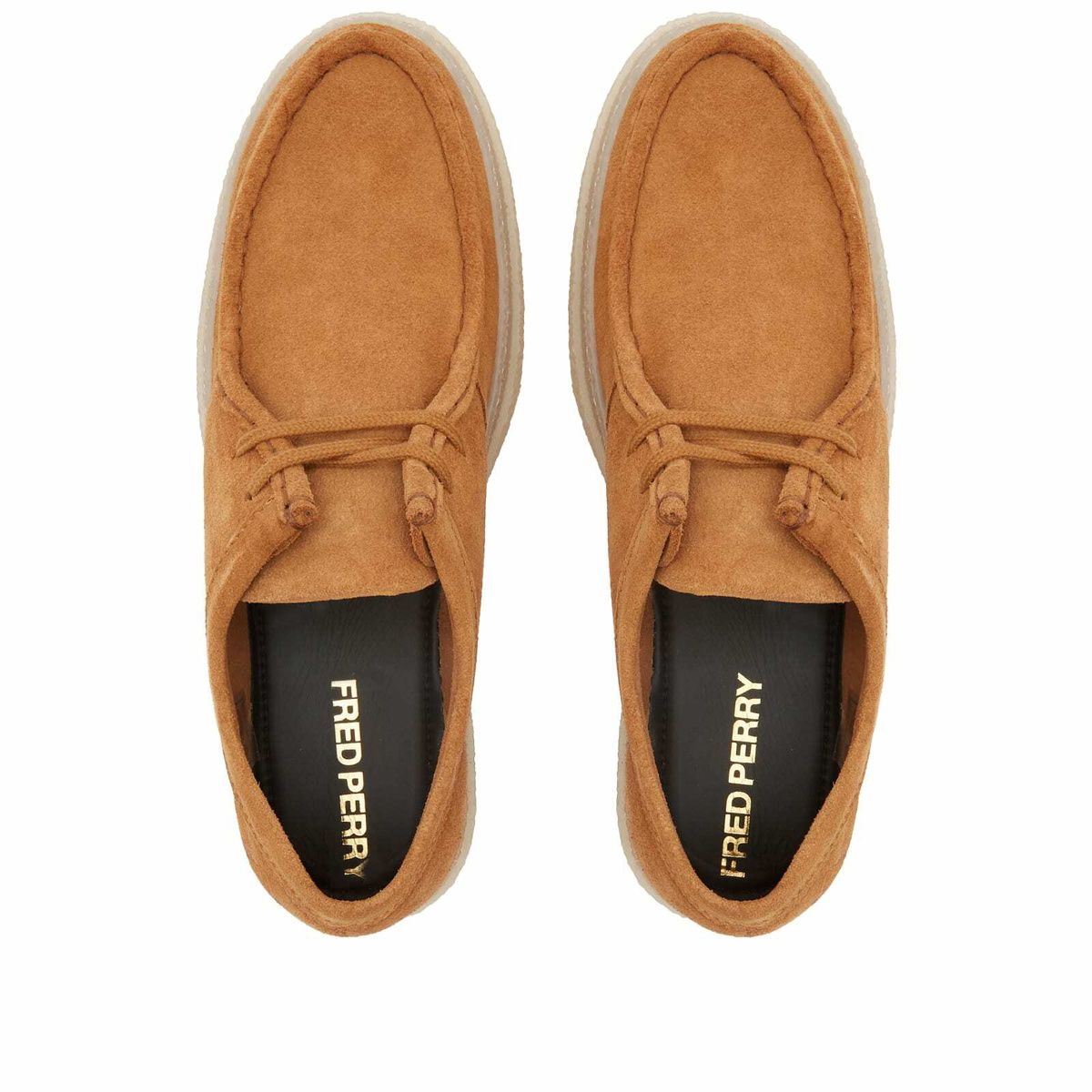 Fred Perry Men's Dawson Low Suede Sneakers in Dark Caramel Fred Perry