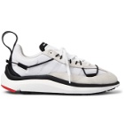 Y-3 - Shiku Run Leather and Suede-Trimmed Mesh Sneakers - White