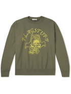 Flagstuff - Printed Cotton-Jersey Sweatshirt - Green