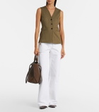 Max Mara Large leather tote bag
