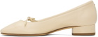 Aeyde Off-White Darya Nappa Ballerina Flats