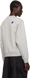 ADER error Gray Crystal-Cut Sweatshirt