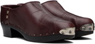 Enfants Riches Déprimés Burgundy Metal Hardware Clogs