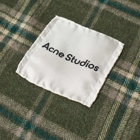 Acne Studios Men's Veken Cashmere Check Scarf in Forest Green