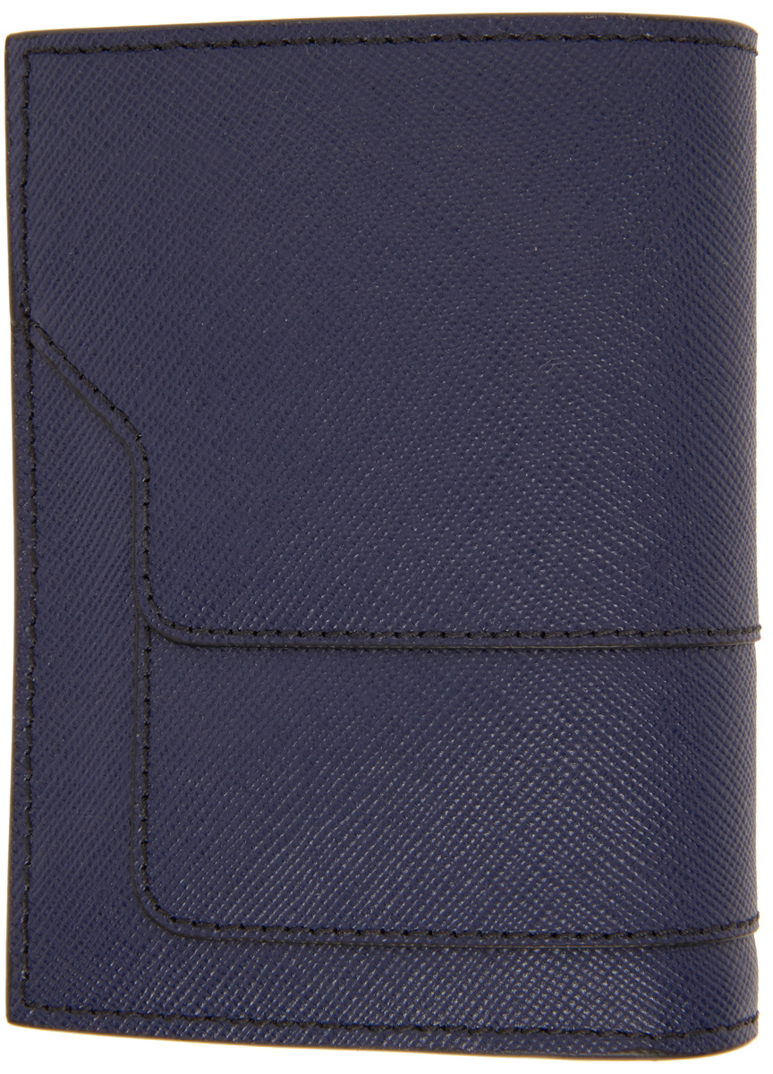 【MARNI】Saffiano Leather Bi-fold Wallet Z541N Black saffiano leather bi-fold wallet | Marni