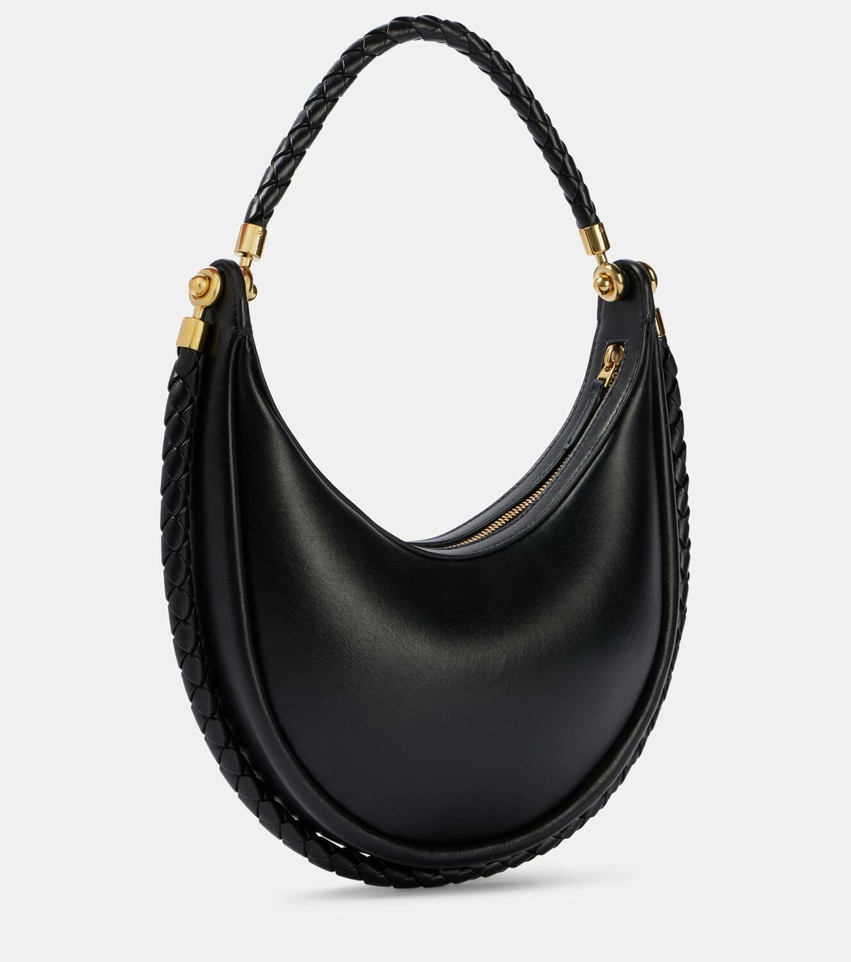 ★BOTTEGA VENETA★ Hula Hoop Shoulder Bag Black 794902V3IW11 Bottega Veneta - Hula Hoop Black Leather Shoulder Bag