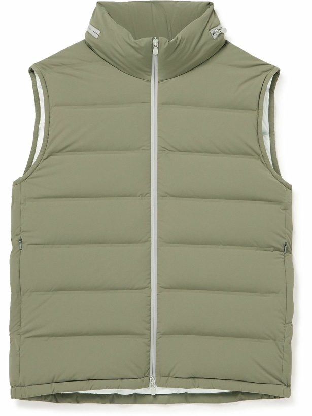 Photo: Brunello Cucinelli - Quilted Shell Hooded Down Gilet - Green