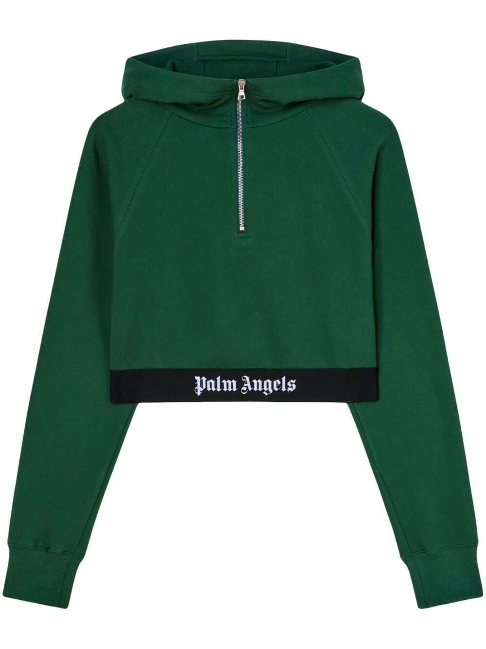 Palm Angels Black and Yellow Los Angeles Sprayed Hoodie Palm Angels