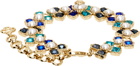 Casablanca Gold & Blue Crystal & Faux-Pearl Bracelet