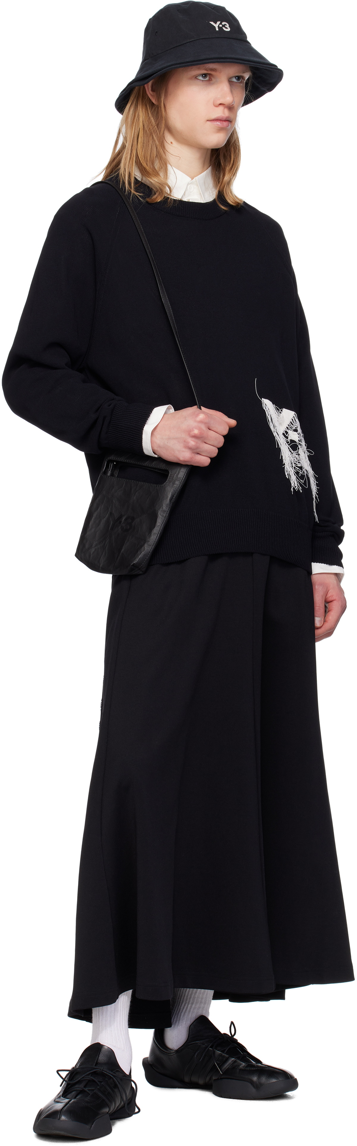 Y-3 Black Knit Crew Sweater