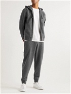 Kingsman - Slim-Fit Logo-Embroidered Brushed Cashmere Sweatpants - Gray