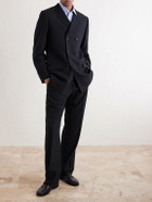 Enfants Riches Déprimés - The Pierre Doubled-Breasted Pinstriped Virgin Wool-Twill Blazer - Black