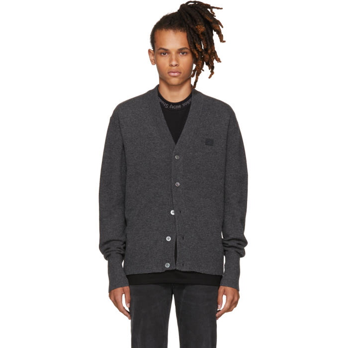 Photo: Acne Studios Grey Neve Face Cardigan