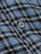 Our Legacy - Above Checked Cotton-Blend Flannel Shirt - Blue