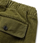 Albam - Tapered Garment-Dyed Cotton-Corduroy Trousers - Green