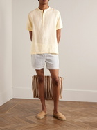 Onia - Linen Grandad-Collar Shirt - Yellow