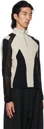GmbH Black & Grey Paneled Atris Zip-Up Sweater