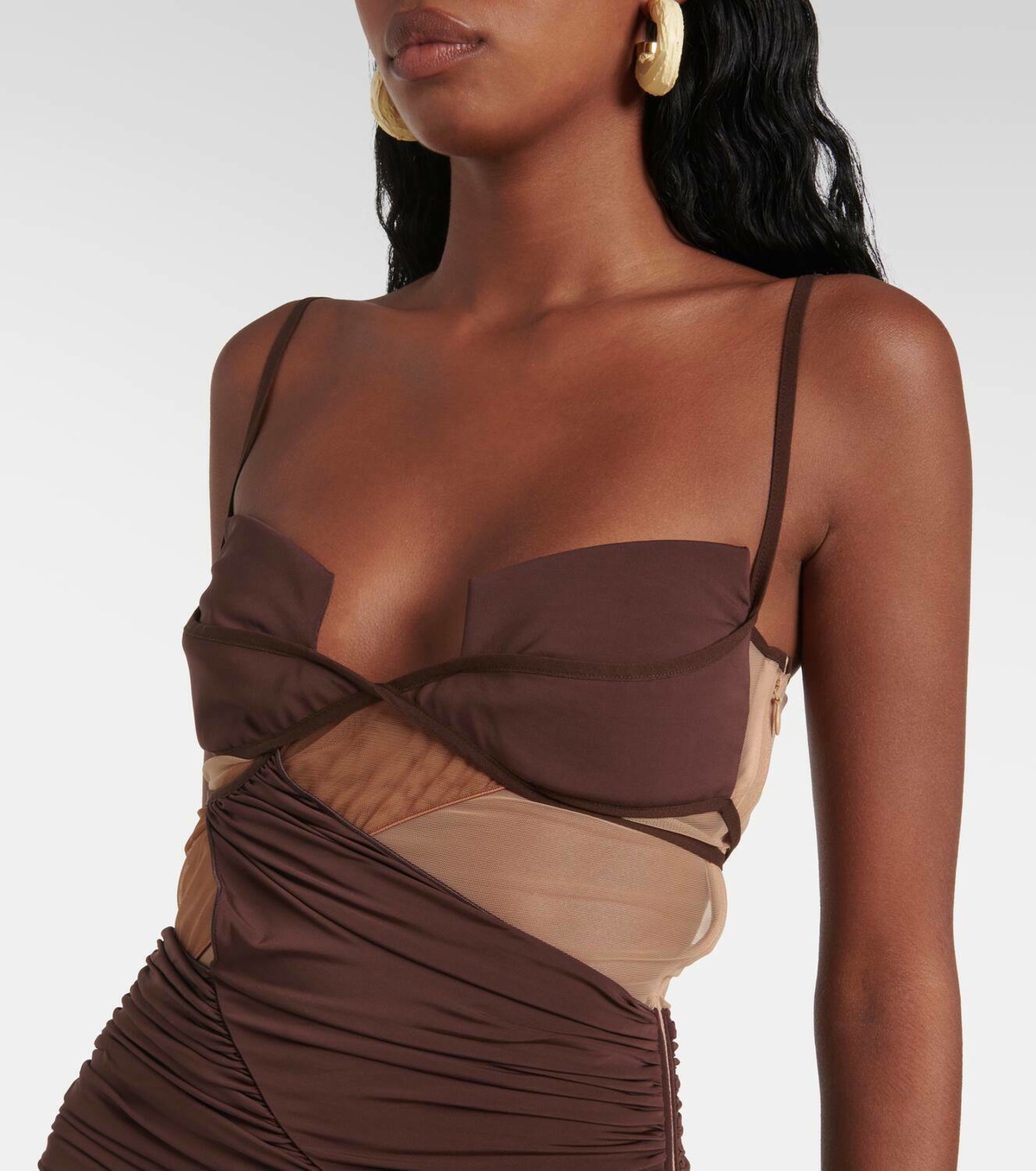 Nensi Dojaka Draped minidress