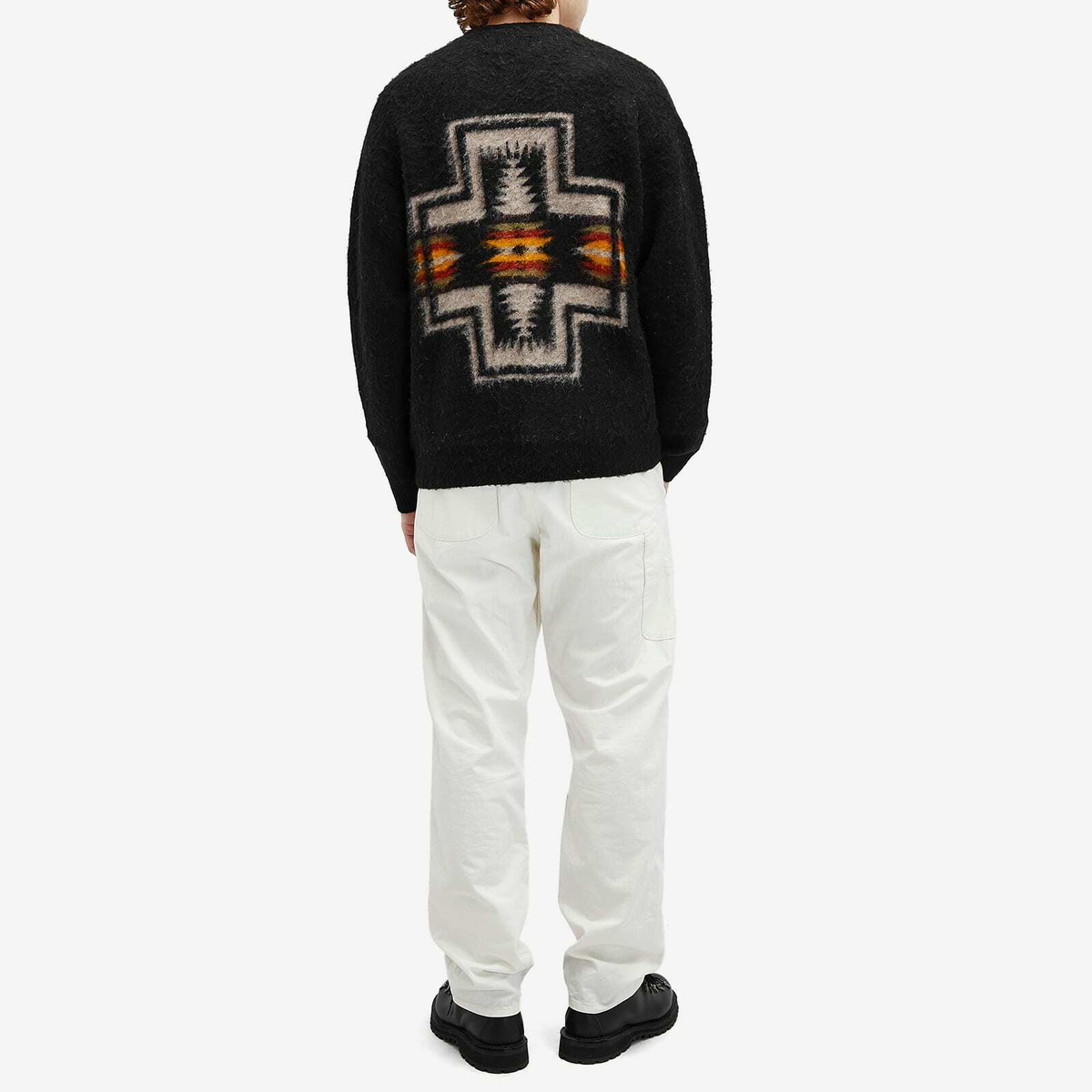 Pendleton Men's Shaggy Cardigan in Black Harding