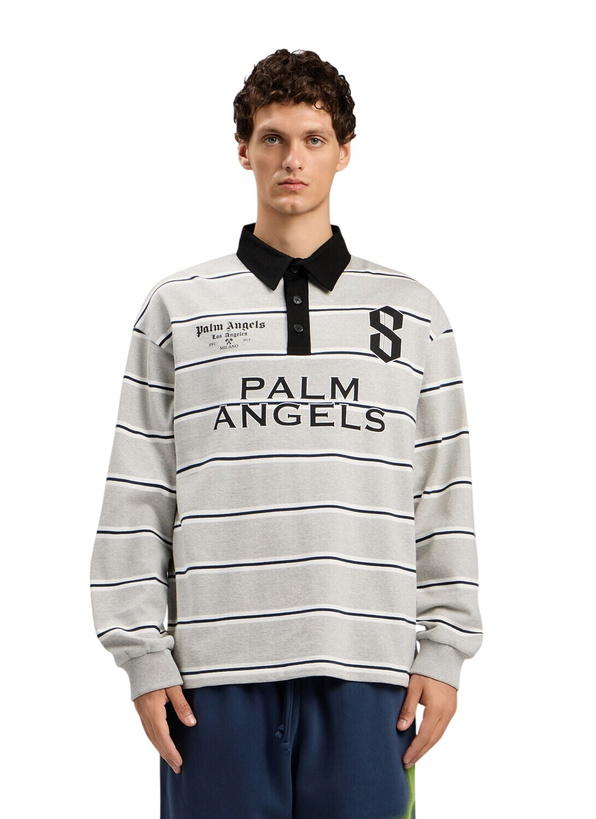 Photo: Palm Angels Palm Sport Long-Sleeved Polo Shirt