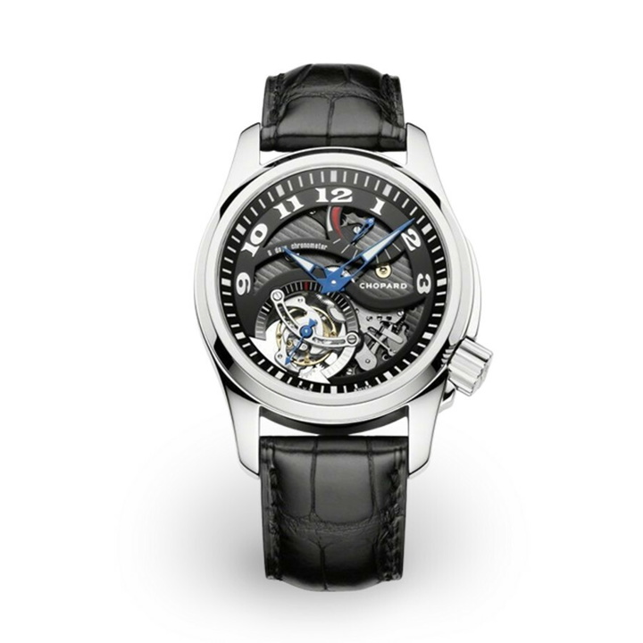 Photo: Chopard L.U.C. Tourbillon Hand Wind Chronometer Black Dial Mens Watch 161917-1001