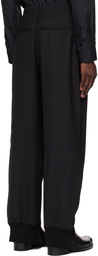 Simone Rocha Black Button-Up Trousers