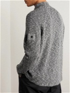 Stone Island Shadow Project - Logo-Appliquéd Knitted Zip-Up Cardigan - Gray
