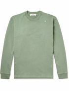 Stone Island - Logo-Embroidered Stretch-Cotton Sweatshirt - Green