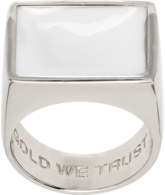 Photo: IN GOLD WE TRUST PARIS Silver Square Signet Ring