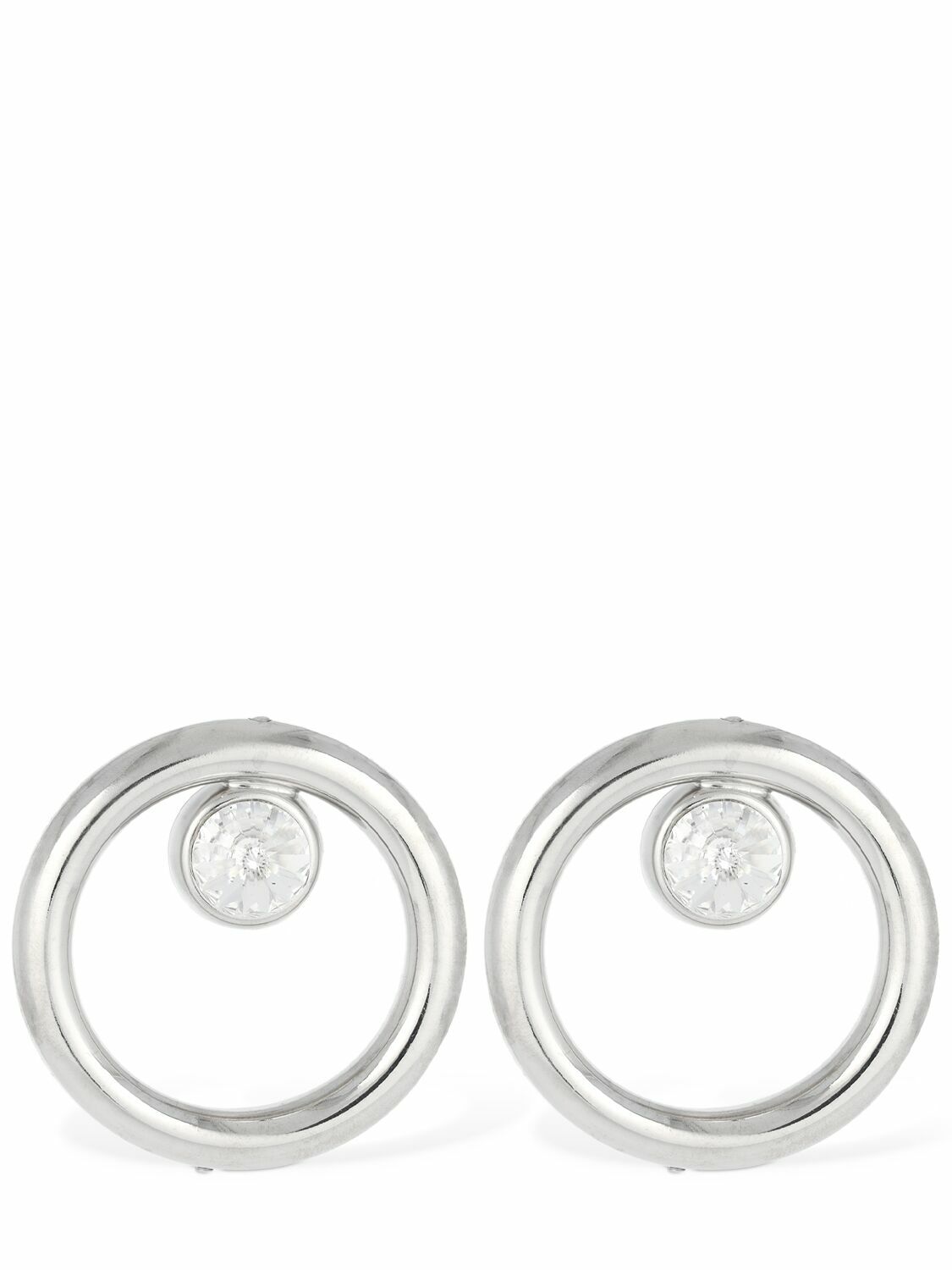 ALESSANDRA RICH Hoop Crystal Earrings Alessandra Rich