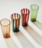 Akua Objects Augusta set of 4 striped glasses