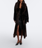 Nour Hammour Isadora shearling wrap coat