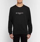 Givenchy - Distressed Logo-Print Loopback Cotton-Jersey Sweatshirt - Men - Black